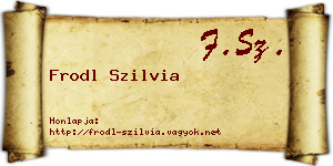 Frodl Szilvia névjegykártya